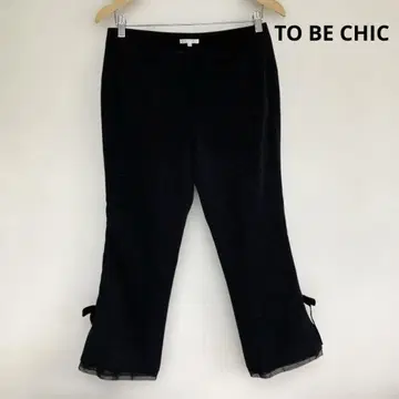 TO BE CHIC 여성용 블랙 크롭 팬츠 사이즈 42
