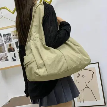 토트백 경량 빅 출퇴근 A4 백 발수 숄더 카키