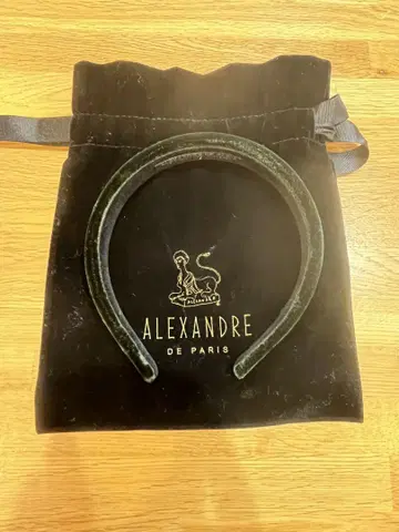 ALEXANDRE DE PARIS 머리띠 2.5cm 카키색