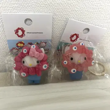 키티 2종 클리어 밉밉 나리키리 키링 엑스포 모음