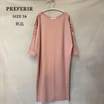 새상품 PREFERIR 프레페리르 어깨 레이스 컷 원피스 핑크