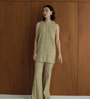 anuke Shirring Slit Pants Tops 세트