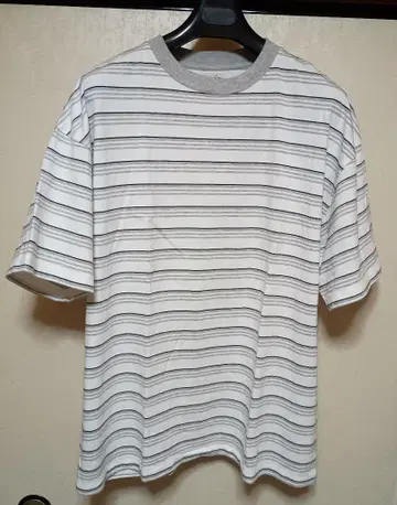 스티븐 앨런 보더 무늬 반팔 T셔츠 일본제
