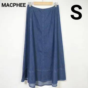 MACPHEE 맥피 라이트 데님 롱 스커트 플레어 스커트 S