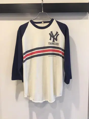 80년대 90년대 양키스 래글런 슬리브 링거 T