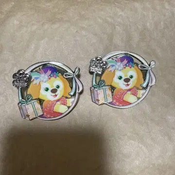 홍콩 디즈니 20주년 기념 핀 배지 쿠키 앤