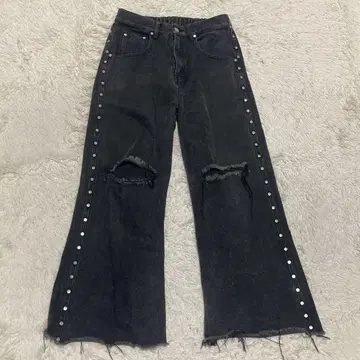 AFB BAGGY STUDS DENIM PANTS 스터드 데님 BLK M