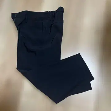 네이비 슬랙스 허리 밴딩