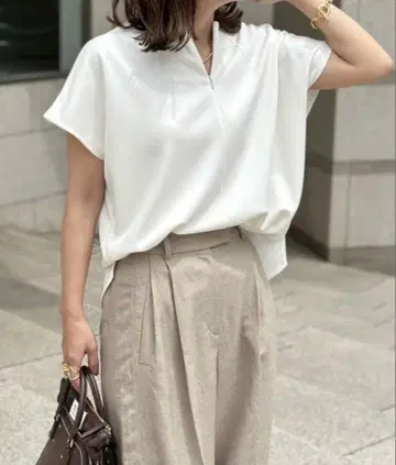 에마테일러 접촉 냉감 지퍼 풀오버 키 넥