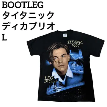 BOOTLEG 타이타닉 디카프리오 L 구제 의류 반팔 티셔츠