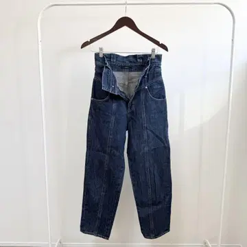 ENODA 다크 블루 스트레이트 데님