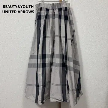 BEAUTY&YOUTH UNITED ARROWS / 체크 스커트 베이지