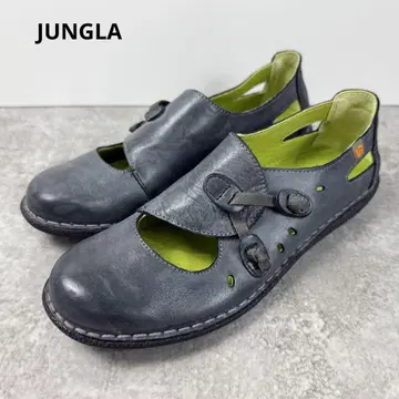 JUNGLA 정글라 소가죽 천연 가죽 레이스업 슈즈 그레이 블랙