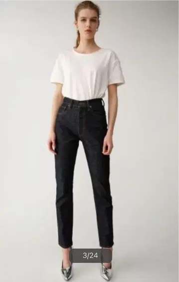 MOUSSY 다크 블루 스키니 청바지