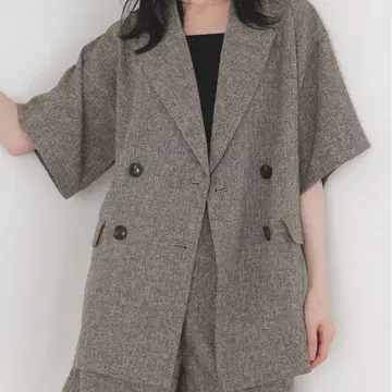 lian 썸머 트위드 하프 자켓