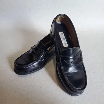 HARUTA 하루타 23 EEE 코인 로퍼 힐 3cm 블랙