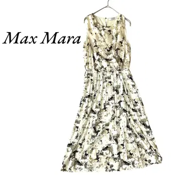 Max Mara 슬리브리스 추상 패턴 원피스 하자품