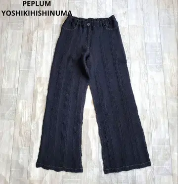 PEPLUM by 요시키히시누마 팬츠 플리츠 주름 가공 블랙