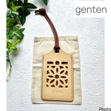 새상품급 겐텐 카드 케이스 genten 가죽