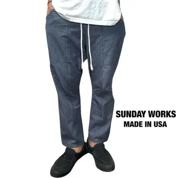 SUNDAY WORKS 이지 팬츠 USA 제작 워크 아메카지