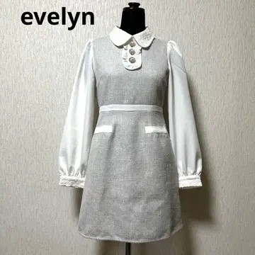 evelyn 에블린 원피스 카라, 소매 레이스 비쥬 버튼 프릴 F