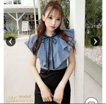 미셸 마카롱 데님 도킹 원피스
