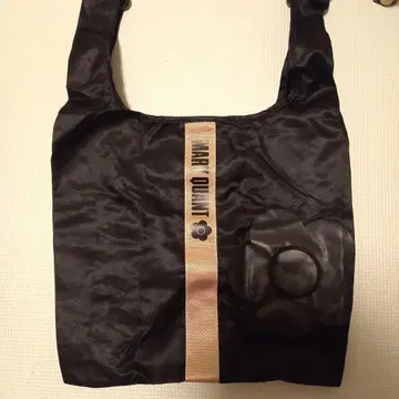 MARY QUANT 에코백 블랙 플라워 모티브