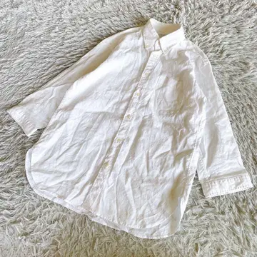 그린 라벨 릴랙싱 French Linen 화이트 셔츠 7부 소매