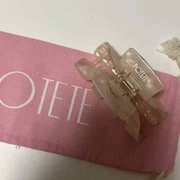 POTETE 포테테 양파 모양 웨이브 핑크 헤어 클립