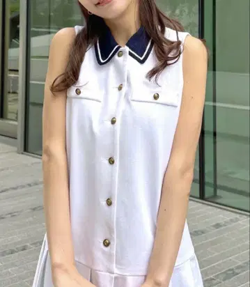 민소매 플리츠 미니 원피스