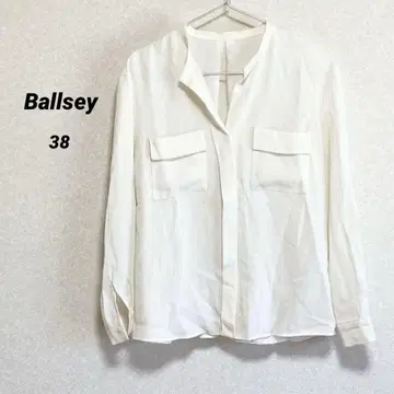 Ballsey 투모로우랜드 긴팔 노카라 블라우스 아이보리 38