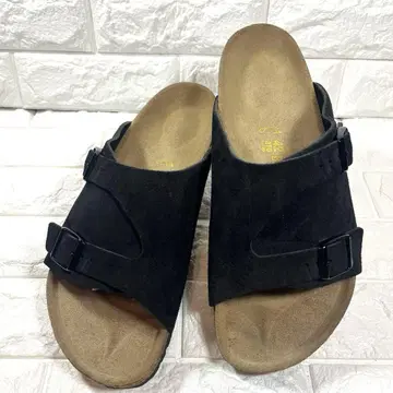 새상품급 버켄스탁 블랙 취리히 42 스웨이드 샌들 27