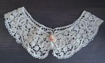 레이스 뜨개질 탈부착 카라 앤티크