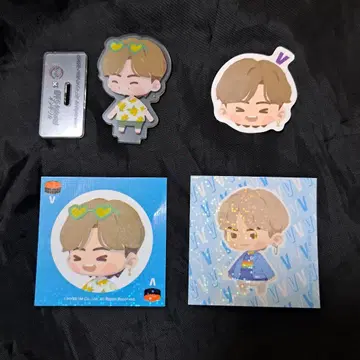 스시로 BTS 인더솜 테테 V 스티커 미니 아크릴 스탠드 피크