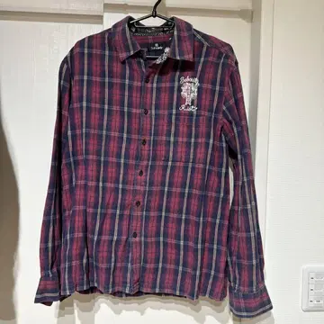 subciety 빨간색 체크 셔츠 긴팔 서브 에티 L 사이즈