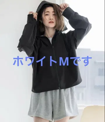 coca UV 차단 후드티 화이트 M 래쉬가드