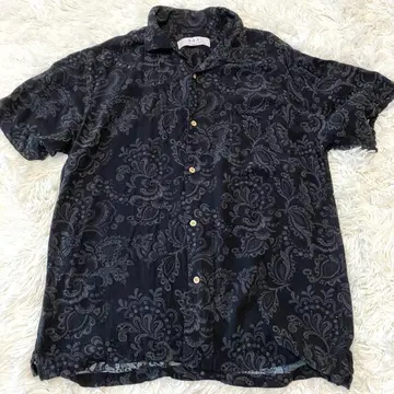 B.S.T Blue Standard 알로하 셔츠 올 패턴 레이온 XL