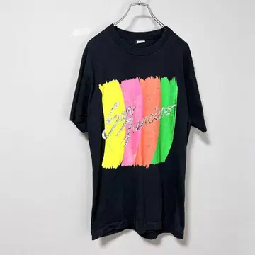 "SanFrancisco" 페인트 아트 T 블랙 M