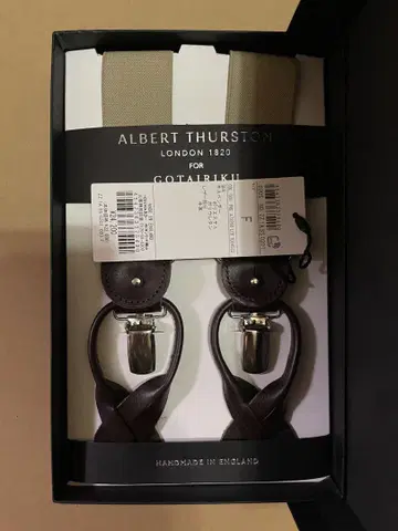 미사용 새상품 ALBERT THURSTON 서스펜더 베이지