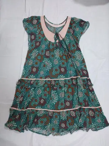 TSUMORI CHISATO 츠모리치사토 꽃무늬 반팔 원피스