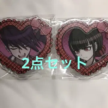 2세트 뉴 단간론파 V3 모모타 하루카와 하트 아크릴 배지