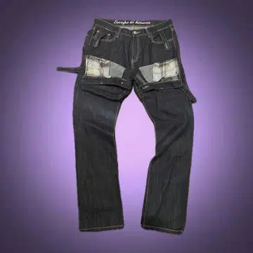 00s archive y2k double waist denim pants