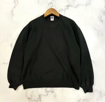 90s RUSSELL 러셀 블랭크 맨투맨 USA제 블랙 검정 L