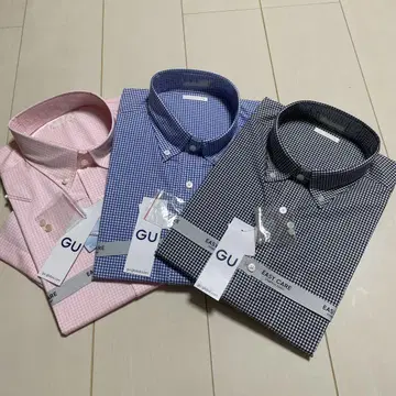 GU EASY CARE 셔츠 L 사이즈 3색 세트