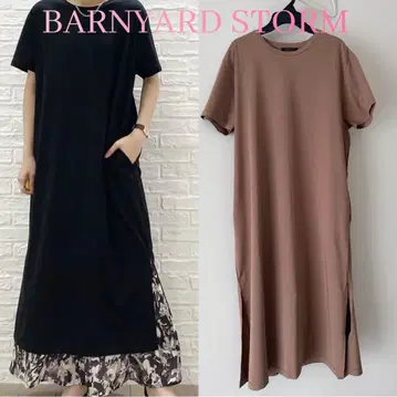 BARNYARD STORM 플레이팅 티셔츠 롱 원피스