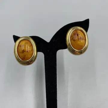 058 오렌지 컬러 타원형 귀찌