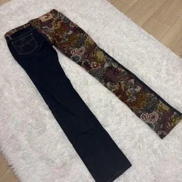 그램디 일본풍 패턴 절개 데님 청바지 GLAMDY