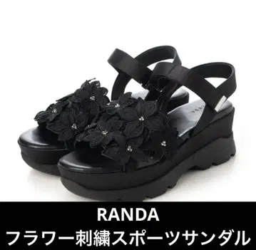란다 RANDA 플라워 자수 스포츠 샌들