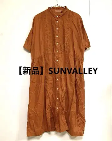 [새상품] 선밸리 SUNVALLEY 자수 셔츠 원피스 일본 제품 염색