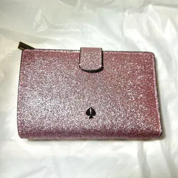 새상품 kate spade 케이트 스페이드 글리터 핑크 두겹 지갑